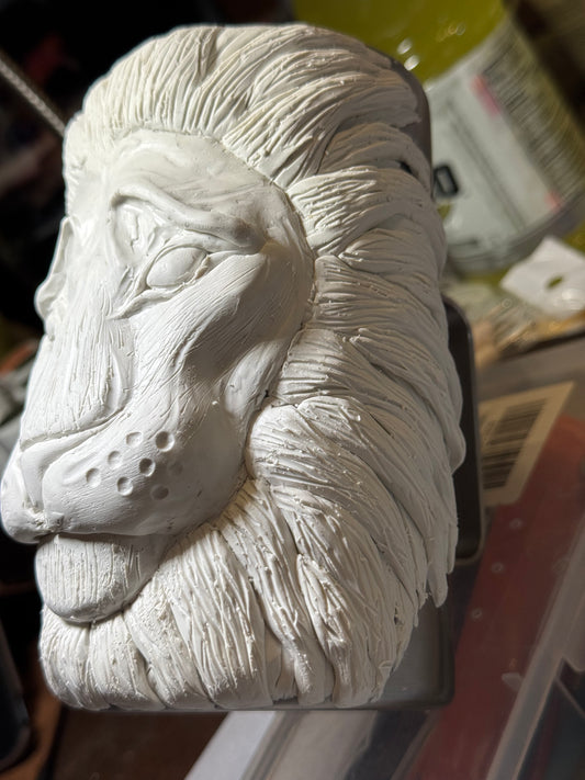 Hand sculpted and HAND PAINTED LION COFFEE MUG WAFFLE TICKETS