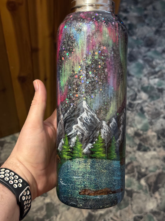 HAND PAINTED MOUNTAIN WILDNERNESS SCENE WAFFLE TICKETS