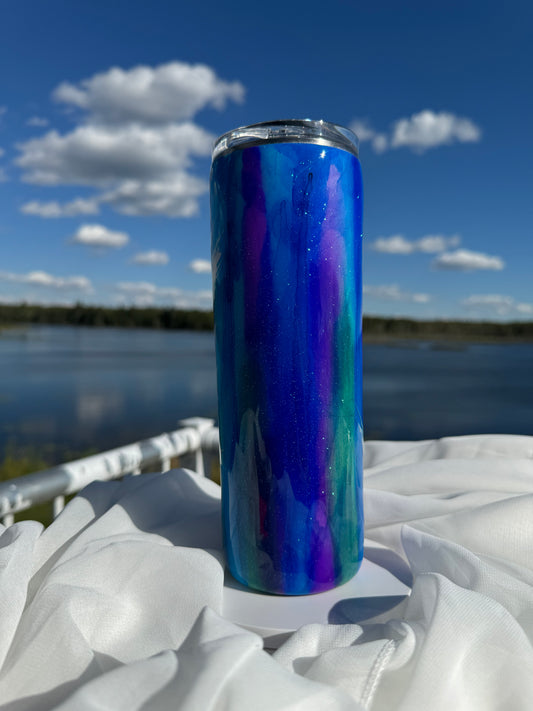 24. 20oz Feather Glow Base Drinkin Tumbler