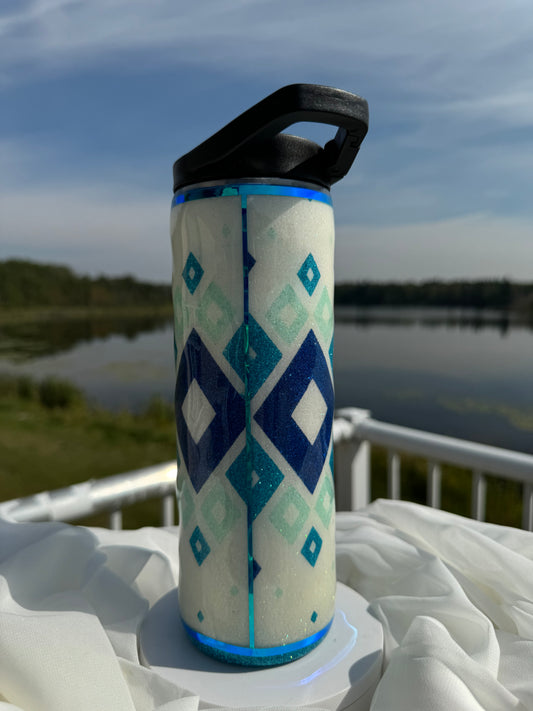 26. 20oz. Skinny Duo Diamon Fade drinking tumbler