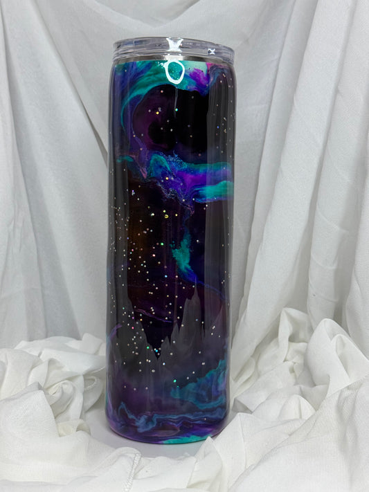 11. 30oz Straight Skinny Holy Trinity Galaxy drinking tumbler