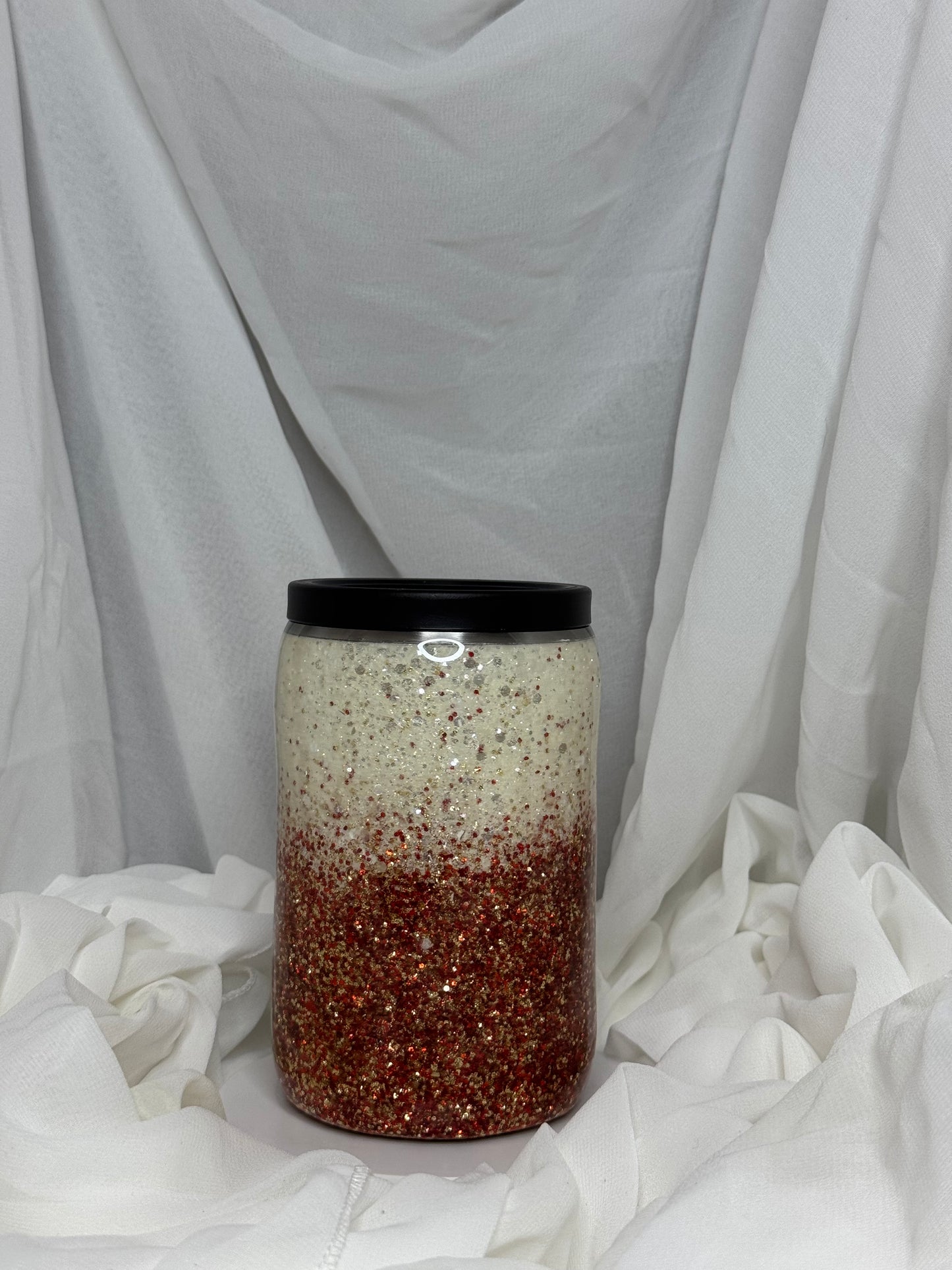 10. 12oz Thick Duozie Santa with Glitter Ombre