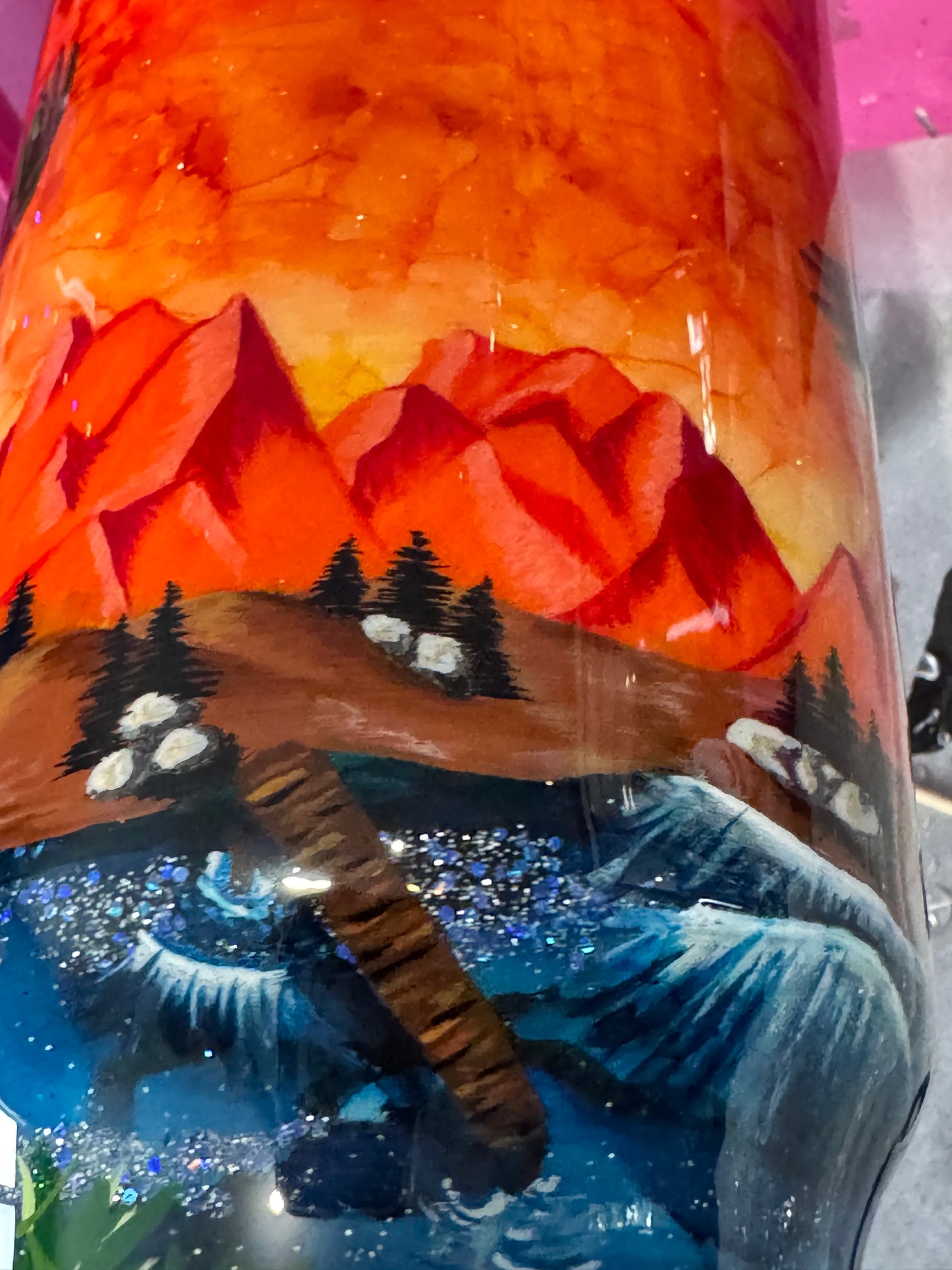 BRETT - Hand Painted scene with eagles