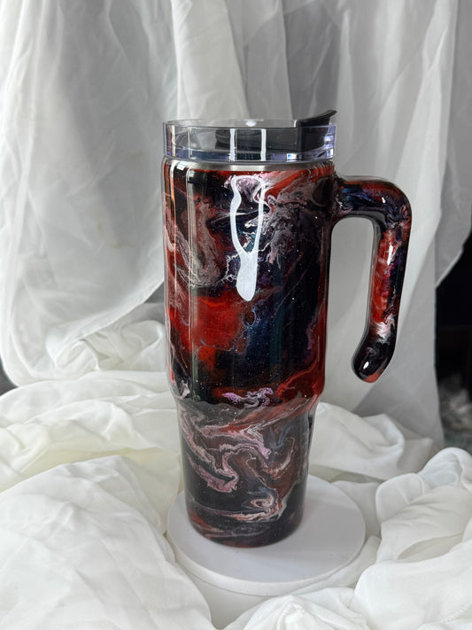 30oz Red and black grippy