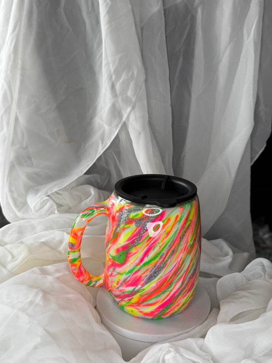 14oz Neon Swirl mug