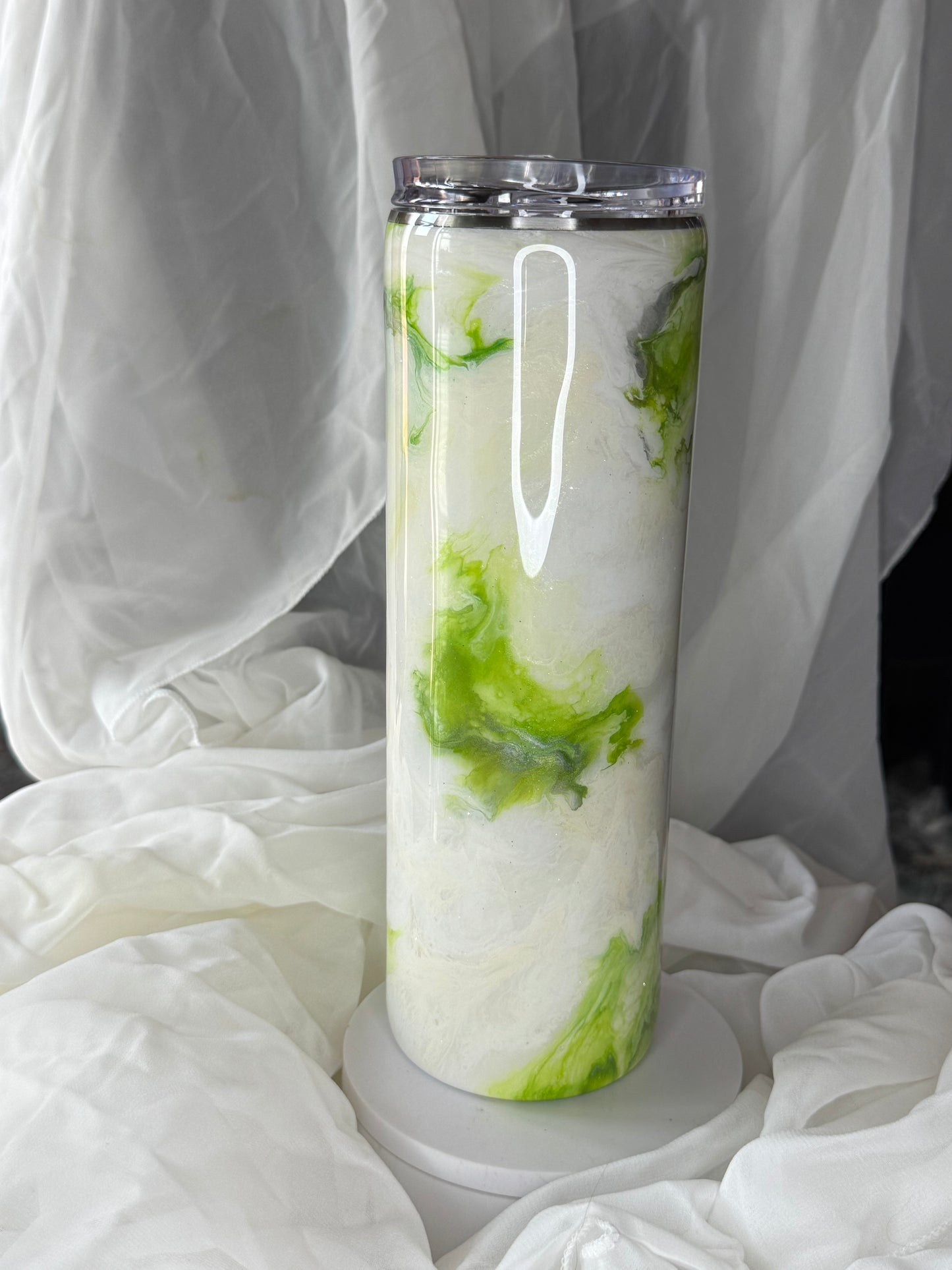 30oz green marble