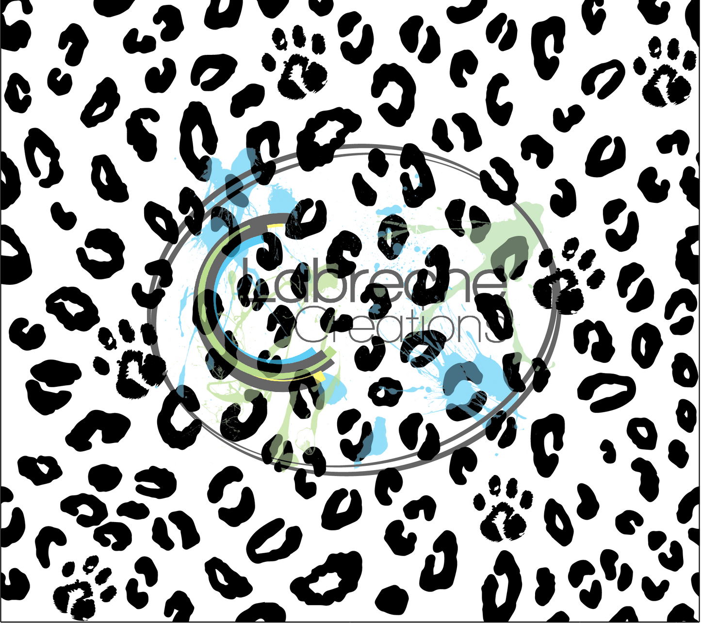 Leopard with Dog Prints template