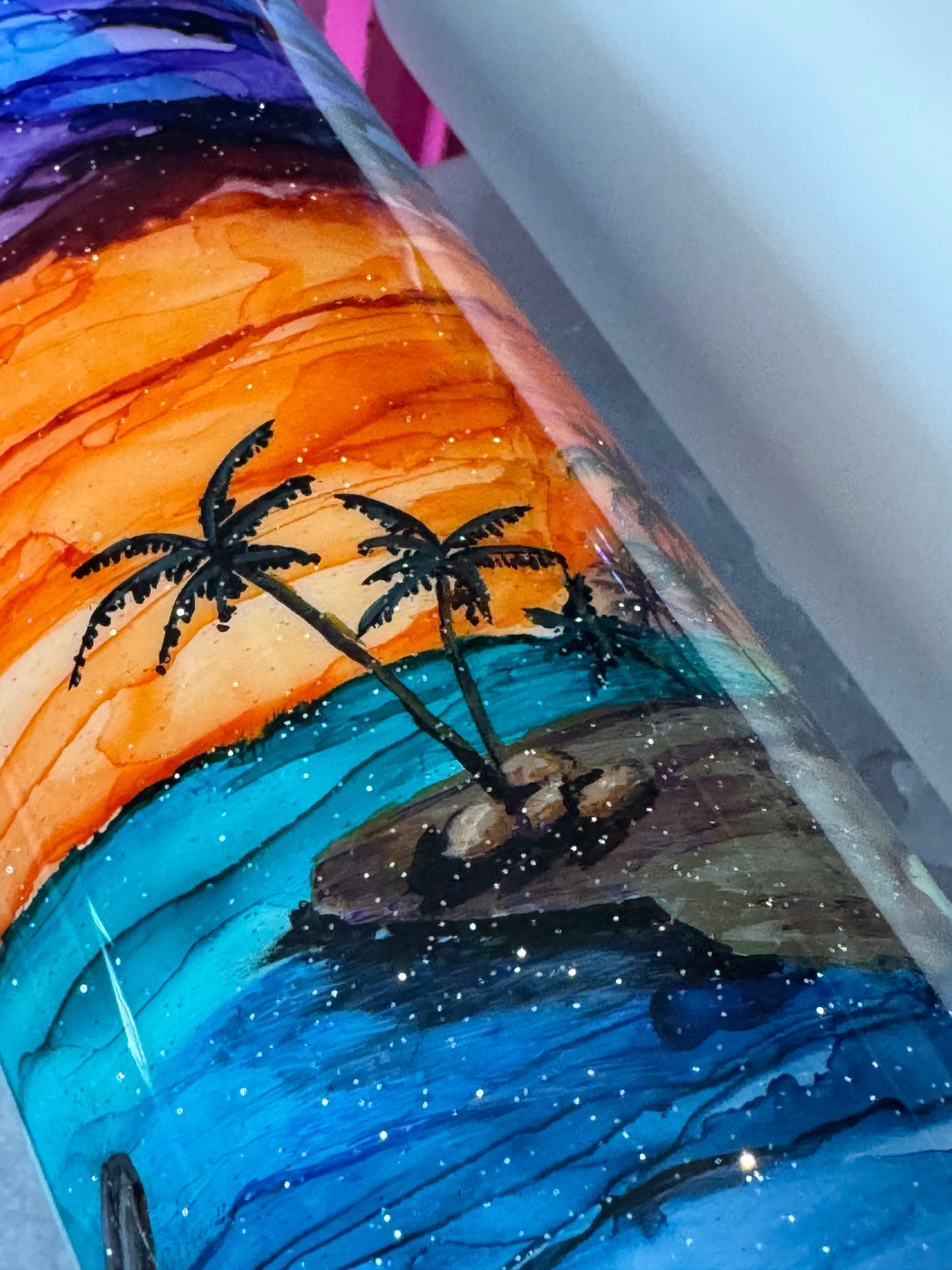 HAND PAINTED ISLAND SCENE WAFFLE TICKETS