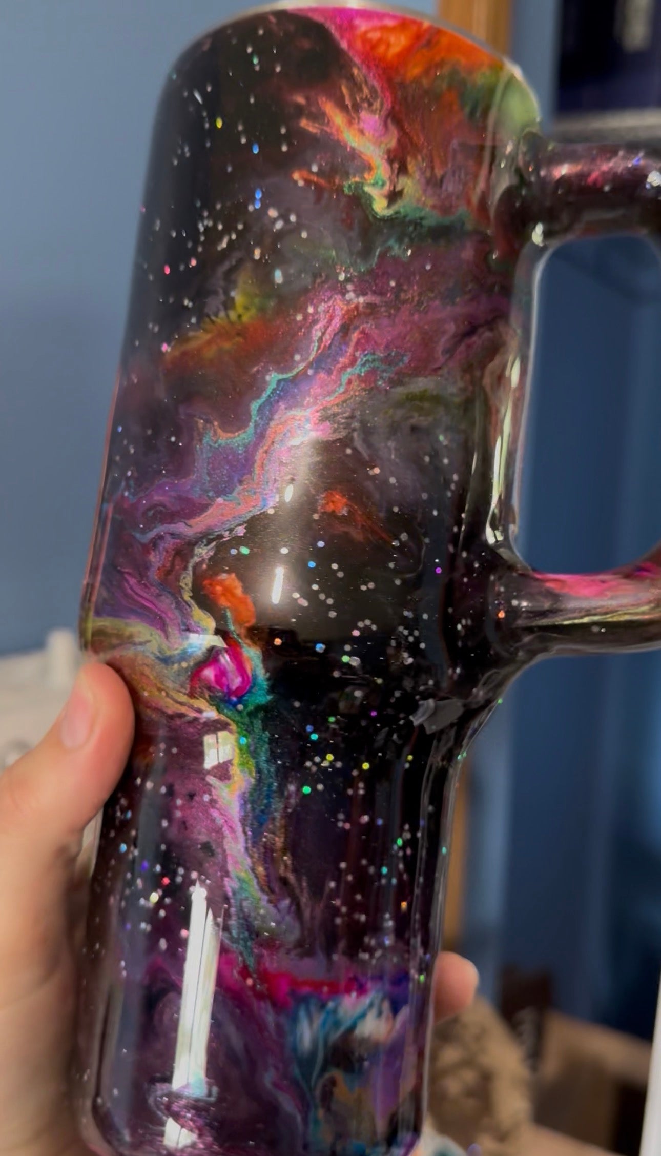 Rainbow Metallic Galaxy 40oz Travel Mug