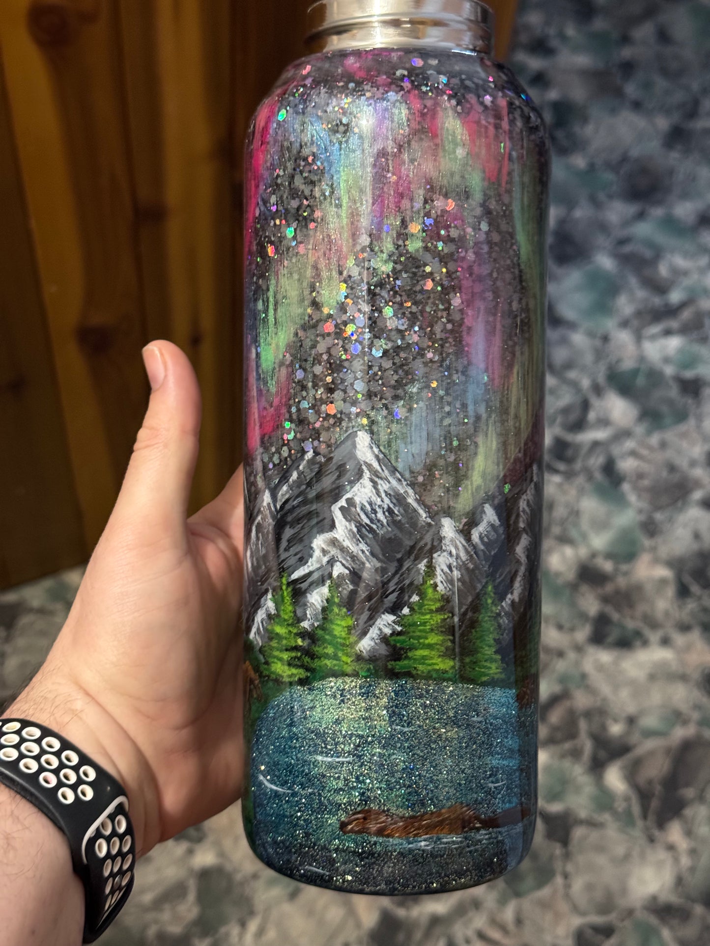 HAND PAINTED MOUNTAIN WILDNERNESS SCENE WAFFLE TICKETS