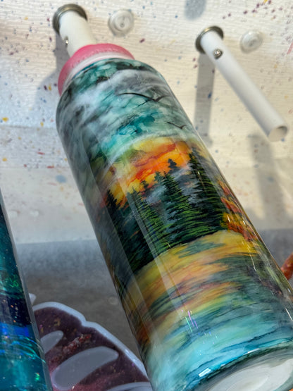 001 Moose Scene Waffle 40oz hydro duo