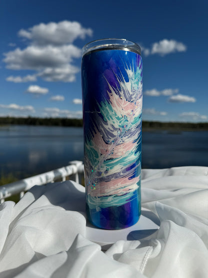 24. 20oz Feather Glow Base Drinkin Tumbler