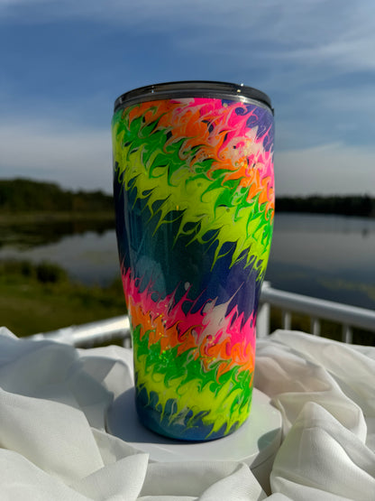 46. 30oz. Neon Stinger modern curve drinking tumbler