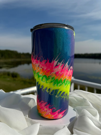 46. 30oz. Neon Stinger modern curve drinking tumbler