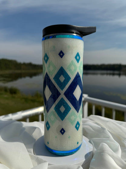 26. 20oz. Skinny Duo Diamon Fade drinking tumbler