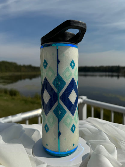 26. 20oz. Skinny Duo Diamon Fade drinking tumbler