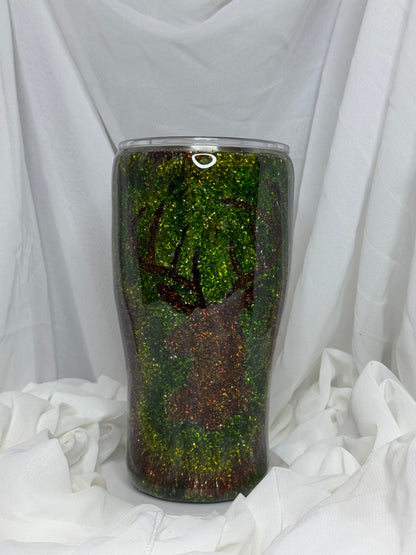 31. 30oz Modern Curve Camo TieDye drinking tumbler
