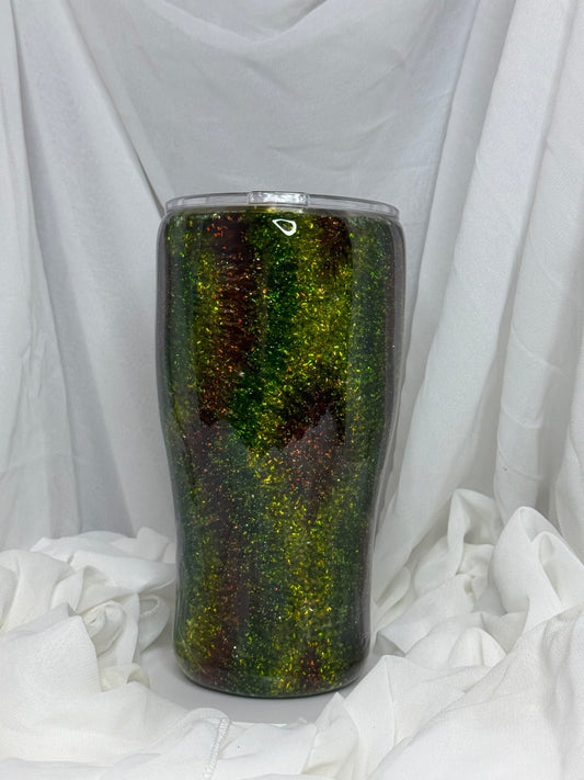 31. 30oz Modern Curve Camo TieDye drinking tumbler