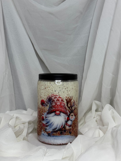 10. 12oz Thick Duozie Santa with Glitter Ombre