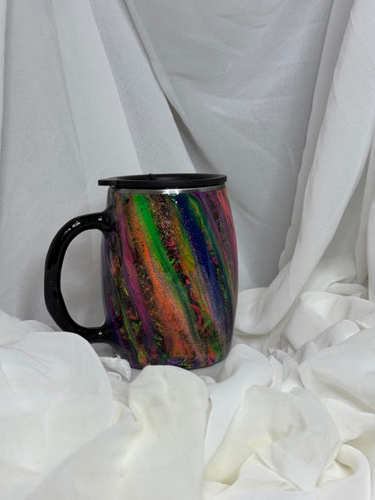 06. 14oz Round Stainless Steel Mug Rainbow Milky Way