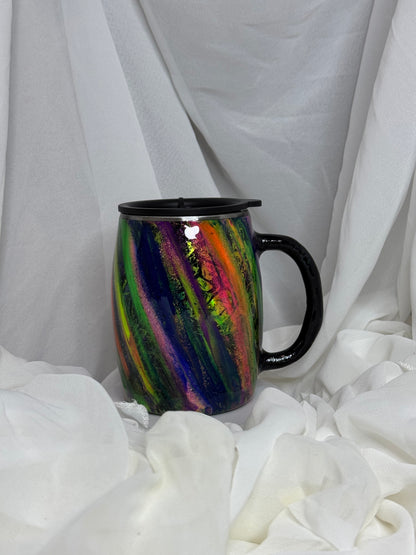 06. 14oz Round Stainless Steel Mug Rainbow Milky Way