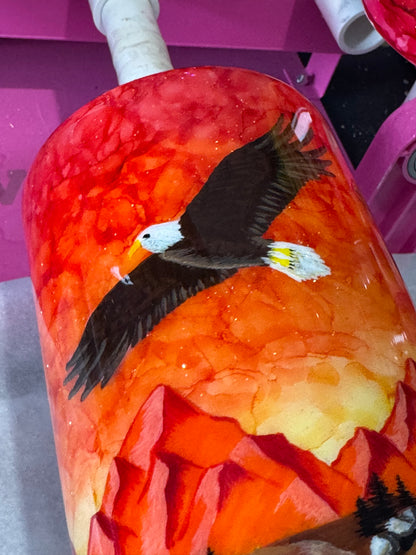 BRETT - Hand Painted scene with eagles