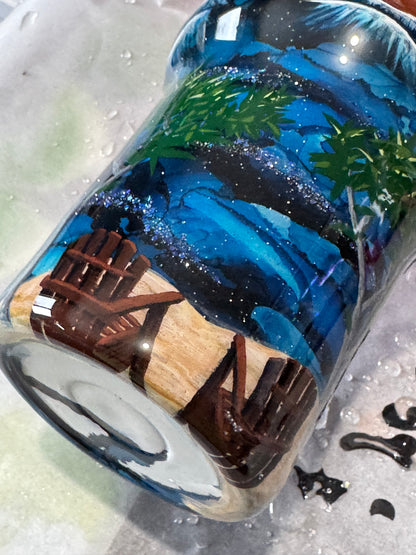 BRETT - Hand Painted scene with eagles