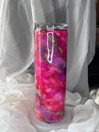 30oz. Skinny Pink Swirl