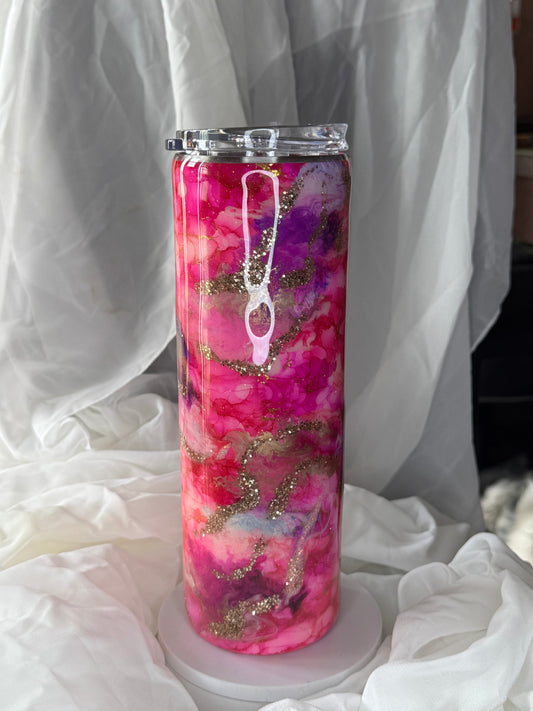 30oz. Skinny Pink Swirl