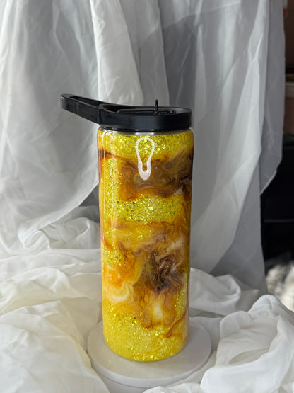 25oz Yellow swirl Duo
