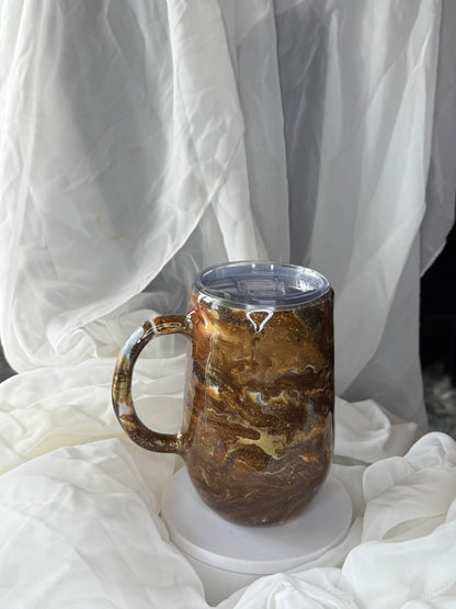 16oz Brown swirl Coffee Mug