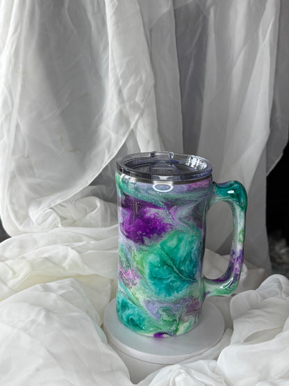 20oz Teal and Purple Beer Mug