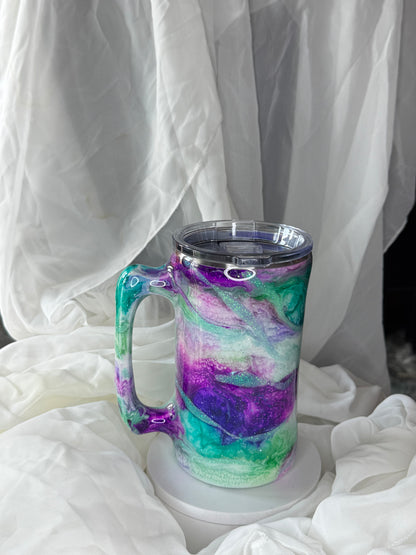 20oz Teal and Purple Beer Mug