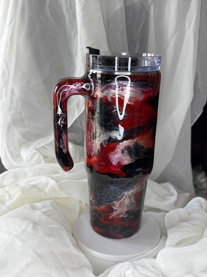 30oz Red and black grippy