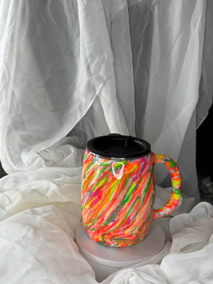 14oz Neon Swirl mug