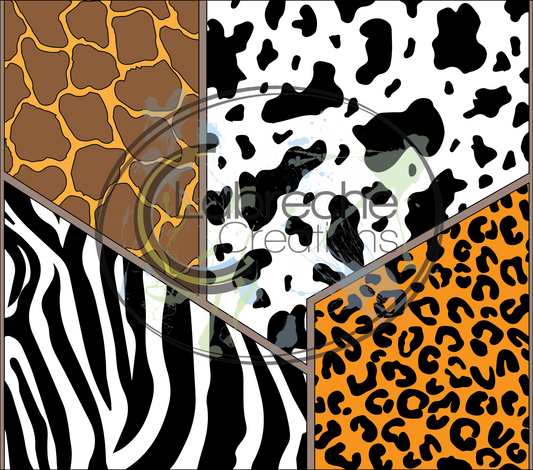 Animal Print Collage Template