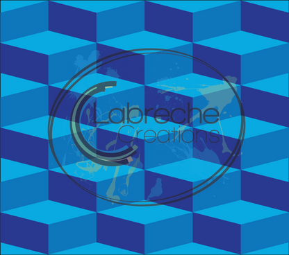 Abstract Square Steps Template