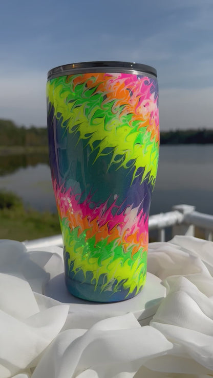 46. 30oz. Neon Stinger modern curve drinking tumbler